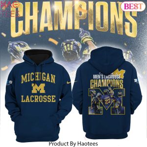 Michigan Wolverines Big Lacrosse Champions Design Hoodie