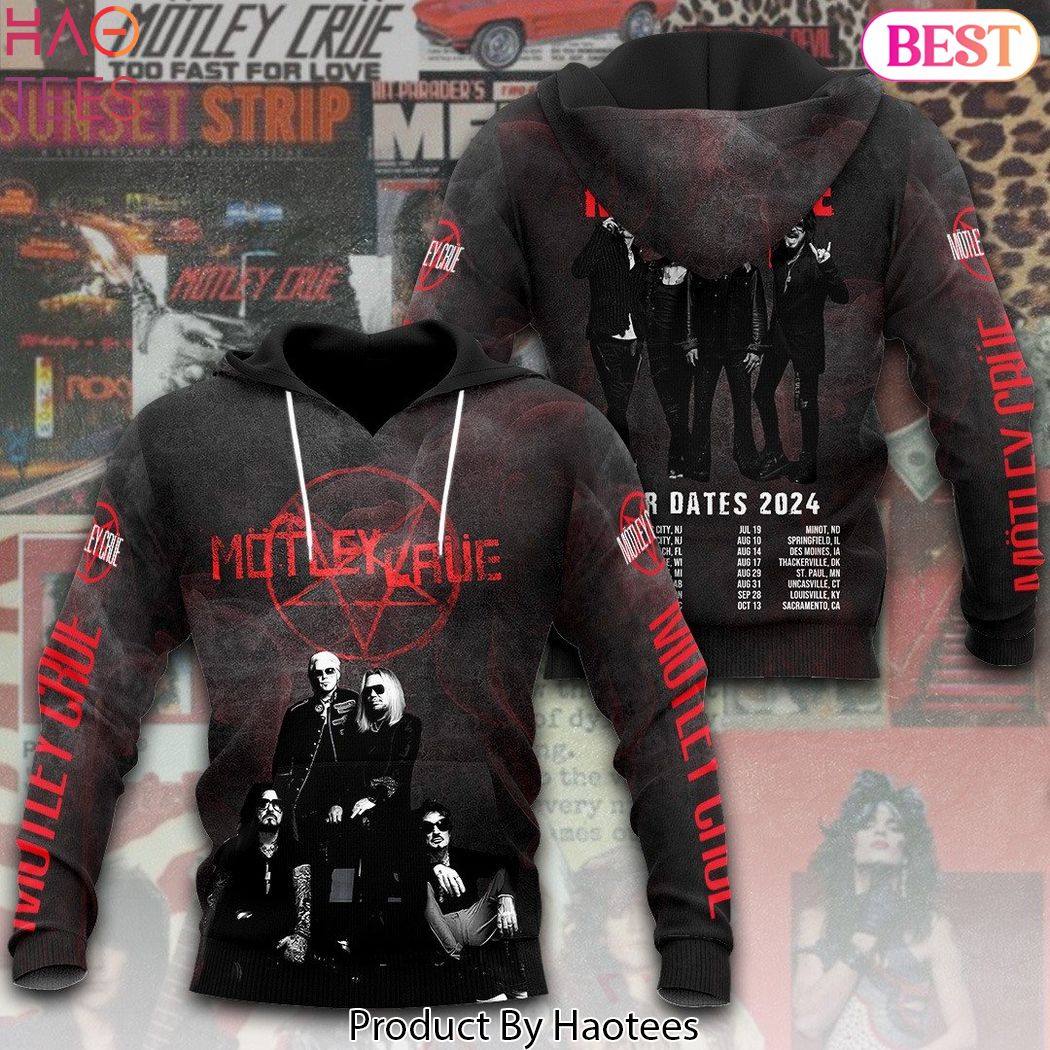 Motley Crue Tour Dates 2024 Design Hoodie