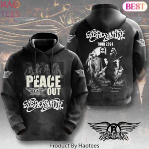 Tour 2024 Peace Out Aerosmith Siganture Hoodie