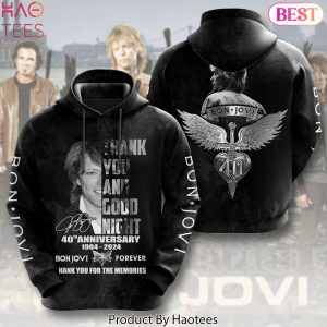 Thank You And Good Night 40th Anniversary 1984-2024 Bon Jovi Forever Thank You For The Memories Signature Hoodie