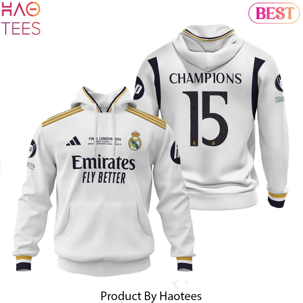 15 Champions Real Madrid Final London 2024 DesignHoodie 15 Champions Real Madrid Final London 2024 DesignHoodie