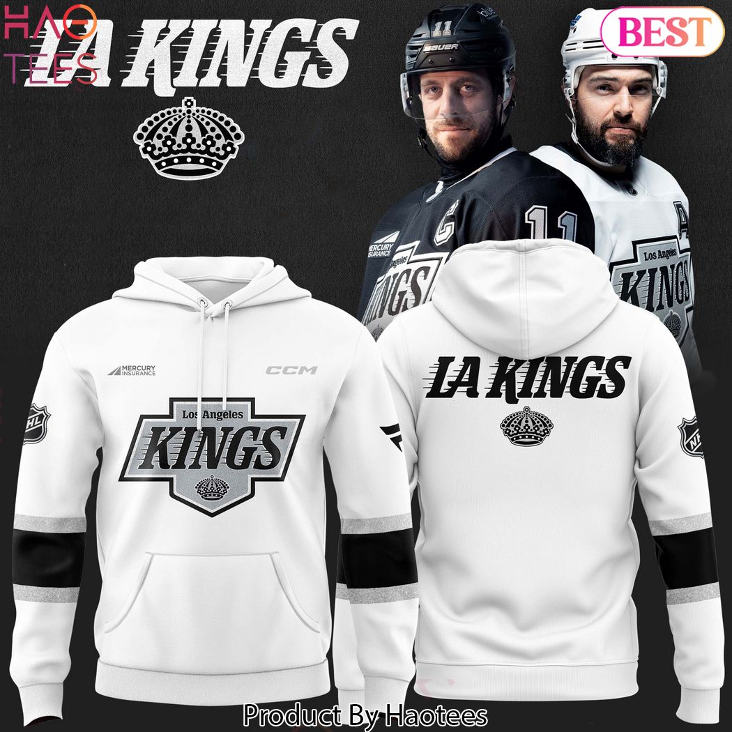 2024 Los Angeles Kings Logo Design White Hoodie