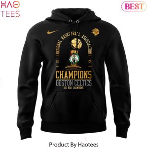 2024 National Basketball Association Champions 18 Time Boston Celtics Design Black Hoodie