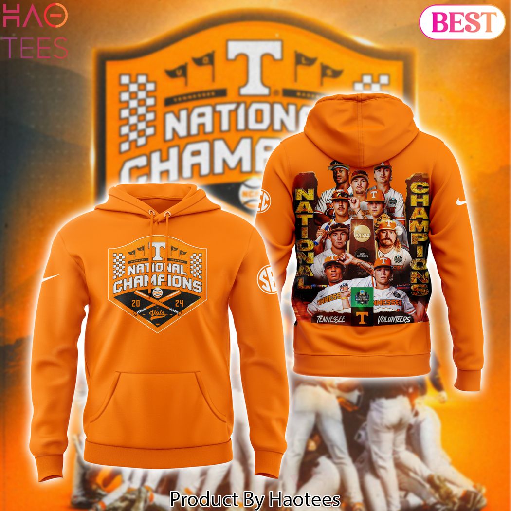 2024 NCAA Division National Champions Baseball Tennessee Volunteer Design Orange Hoodie