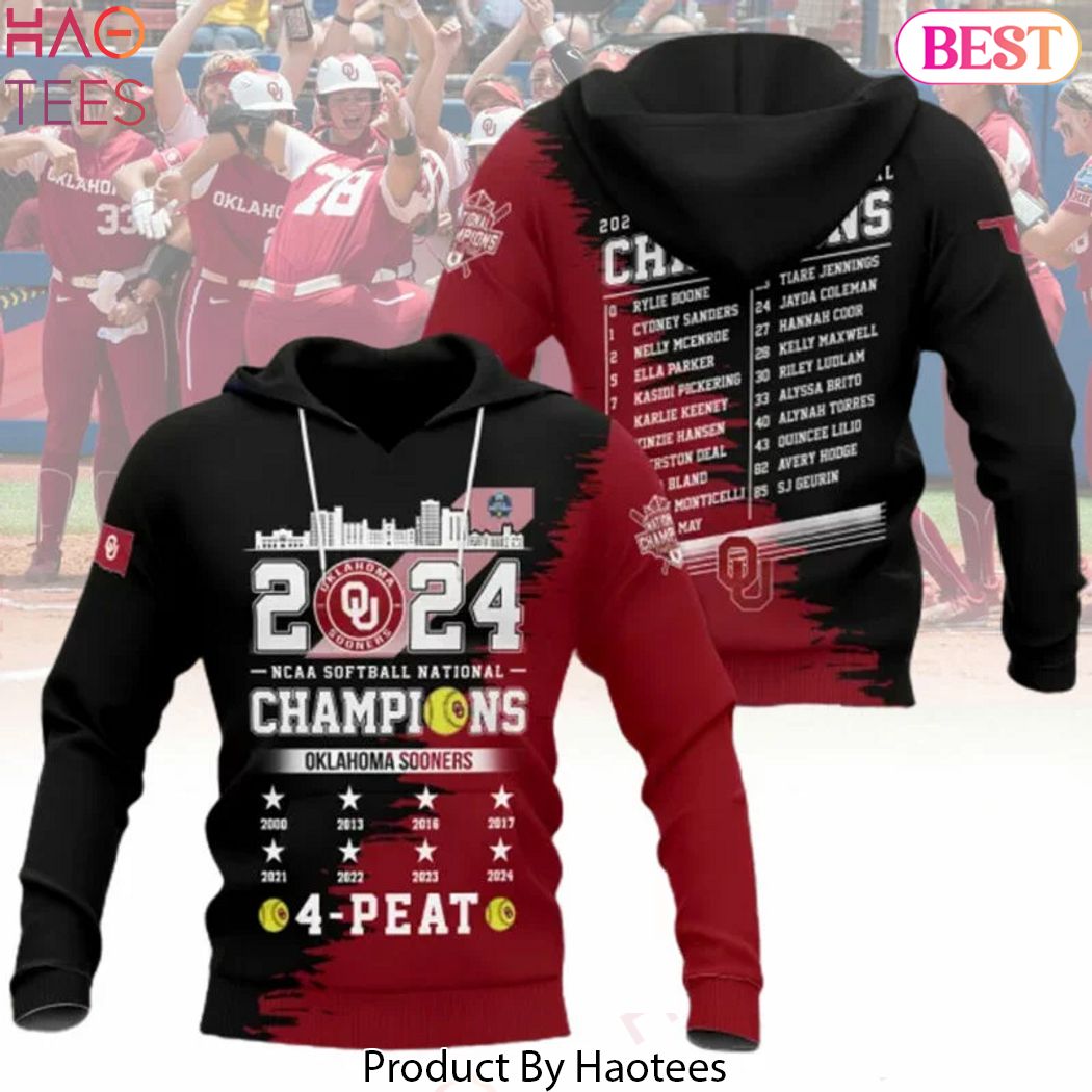 2024 NCAA Softball National Champions Oklahoma Sooners Special Design Hoodie