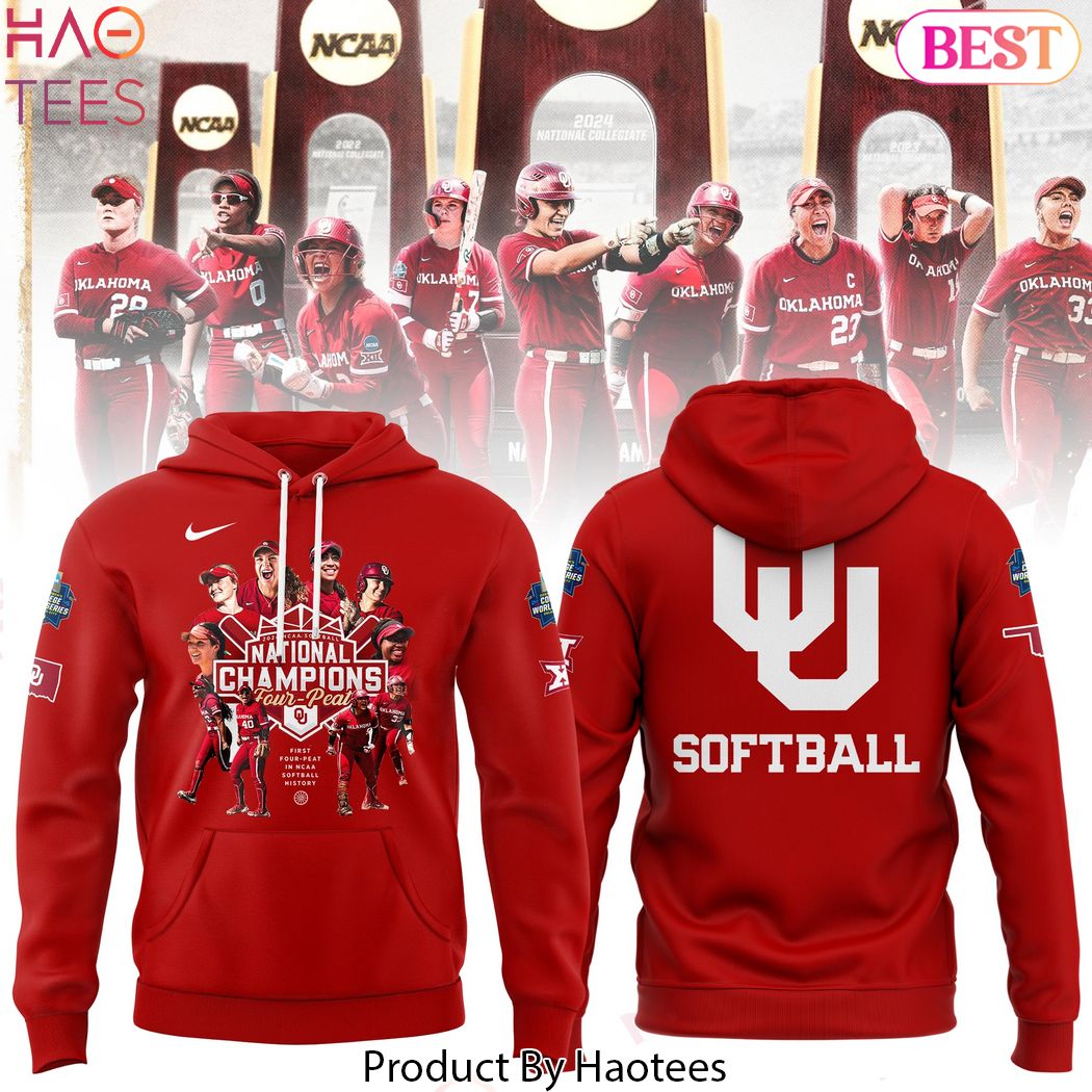 2024 NCAA Softball National Four Peat Oklahoma Sooners City Design Hoodie