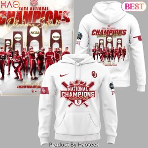 2024 NCAA Softball National Four Peat  Oklahoma Sooners City Hoodie