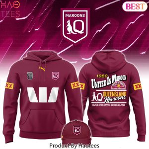 2024 United In Maroon Queensland Maroons Design Hoodie