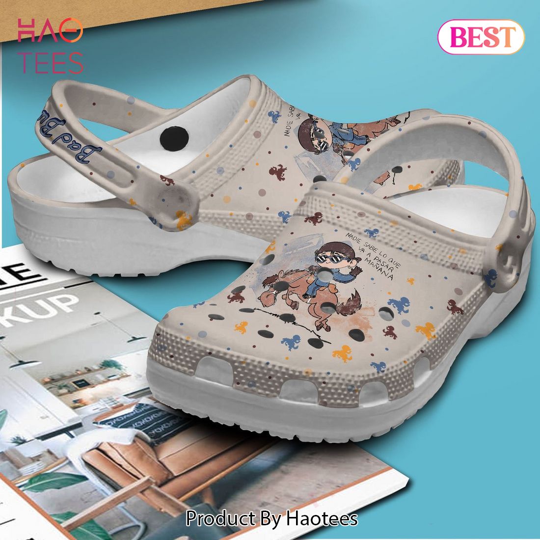 Bad Bunny Music Crocs Crocband Clogs Shoes Comfortable For Men Women and Kids Bad Bunny Music Crocs Crocband Clogs Shoes Comfortable For Men Women and Kids
