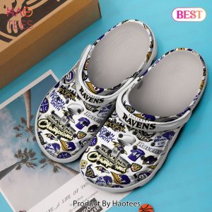 Baltimore Ravens NFL Sport Crocs Crocband Clogs Shoes Comfortable For Men Women and Kids