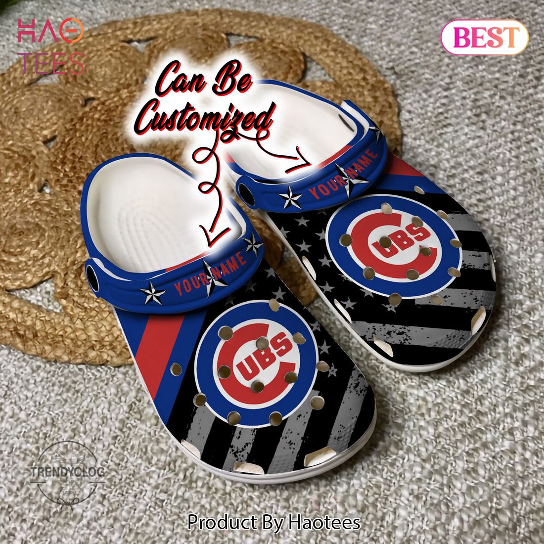 Baseball Personalized CCubs American Flag Clog Shoes Exclusive