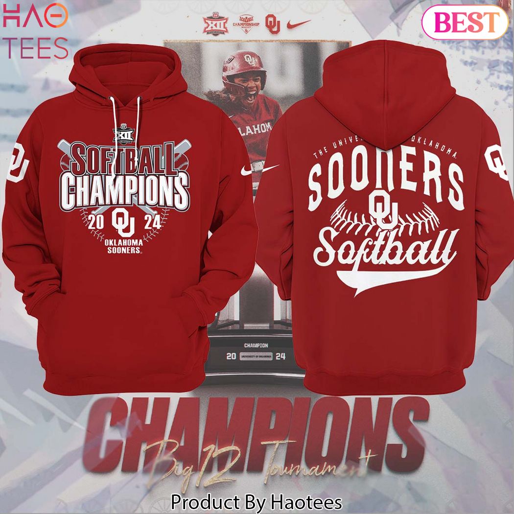 Big 12 Softball Conference Tournament Champions Oklahoma Sooners 2024 Hoodie