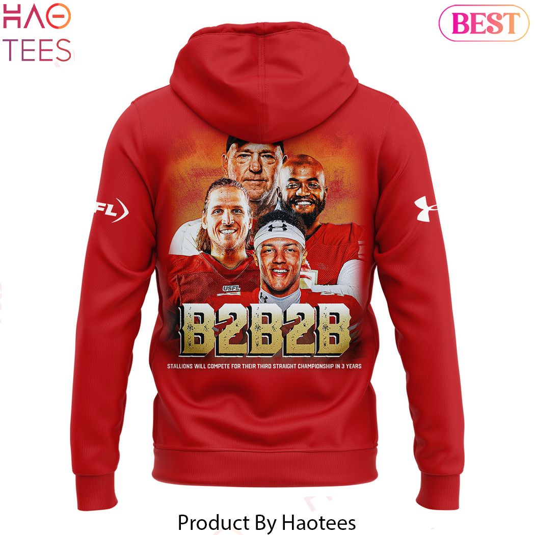 Birmingham Stallions 2024 Usfl Conference Champions Deisgn Red Hoodie Birmingham Stallions 2024 Usfl Conference Champions Deisgn Red Hoodie