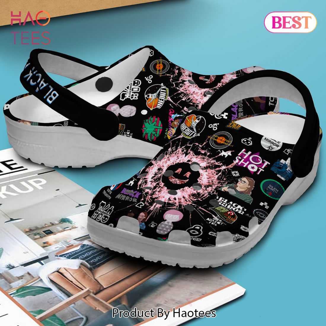 Black Mirrow Music Crocs Crocband Clogs Shoes Comfortable For Men Women and Kids Exclusive Black Mirrow Music Crocs Crocband Clogs Shoes Comfortable For Men Women and Kids Exclusive