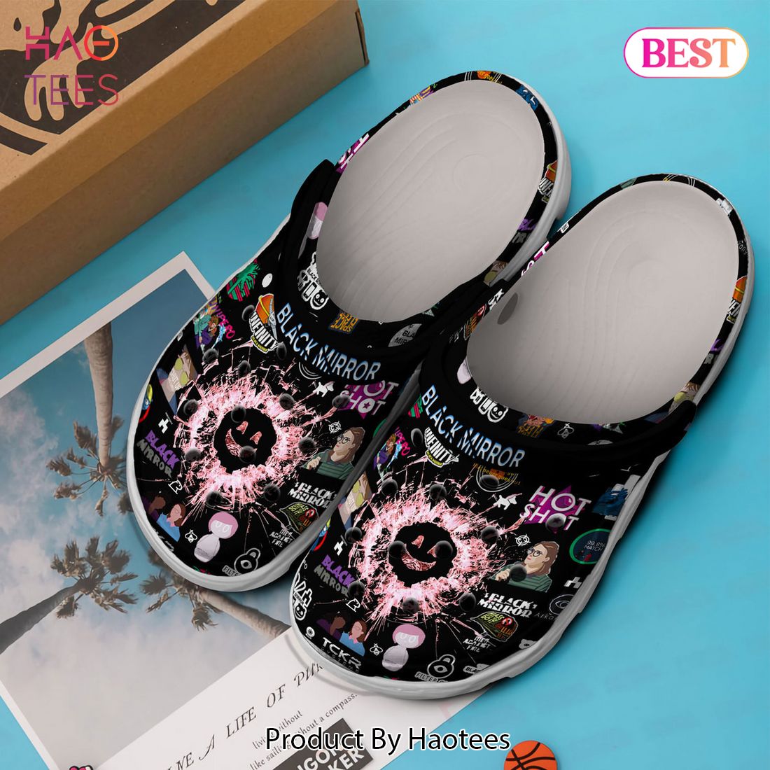 Black Mirrow Music Crocs Crocband Clogs Shoes Comfortable For Men Women and Kids Exclusive Black Mirrow Music Crocs Crocband Clogs Shoes Comfortable For Men Women and Kids Exclusive