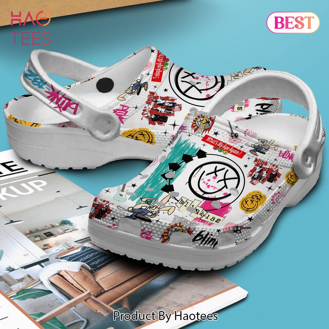 Blink 182 Music Crocs Crocband Clogs Shoes Comfortable For Men Women and Kids Blink 182 Music Crocs Crocband Clogs Shoes Comfortable For Men Women and Kids