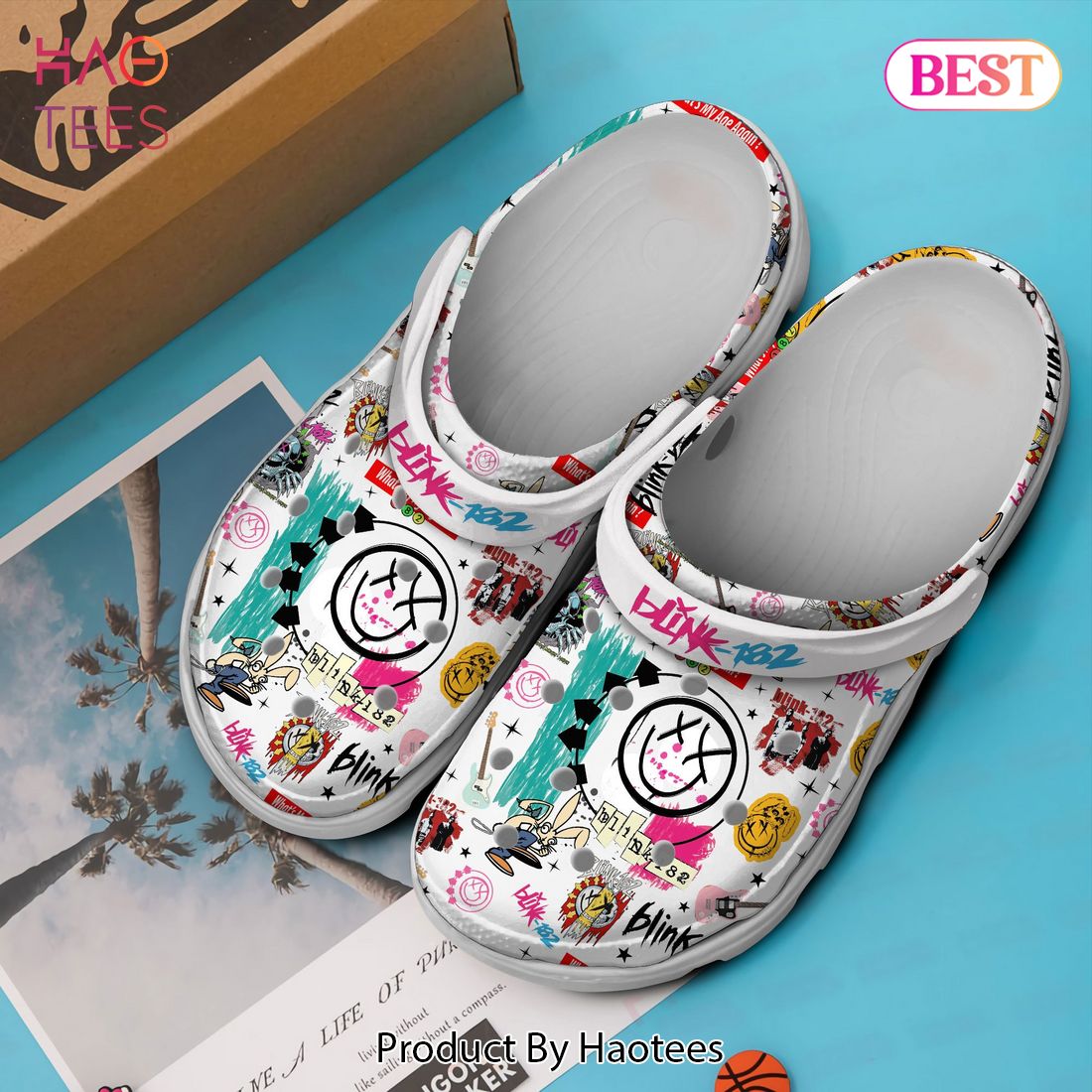 Blink 182 Music Crocs Crocband Clogs Shoes Comfortable For Men Women and Kids Blink 182 Music Crocs Crocband Clogs Shoes Comfortable For Men Women and Kids