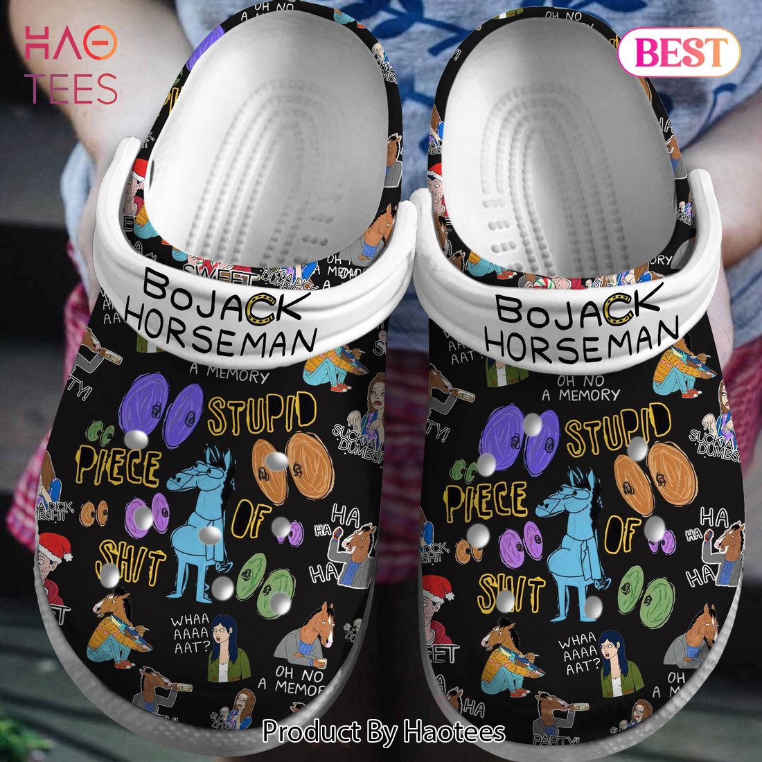 BoJack Horseman TV Series Crocs Crocband Clogs Shoes Comfortable For Men Women and Kids