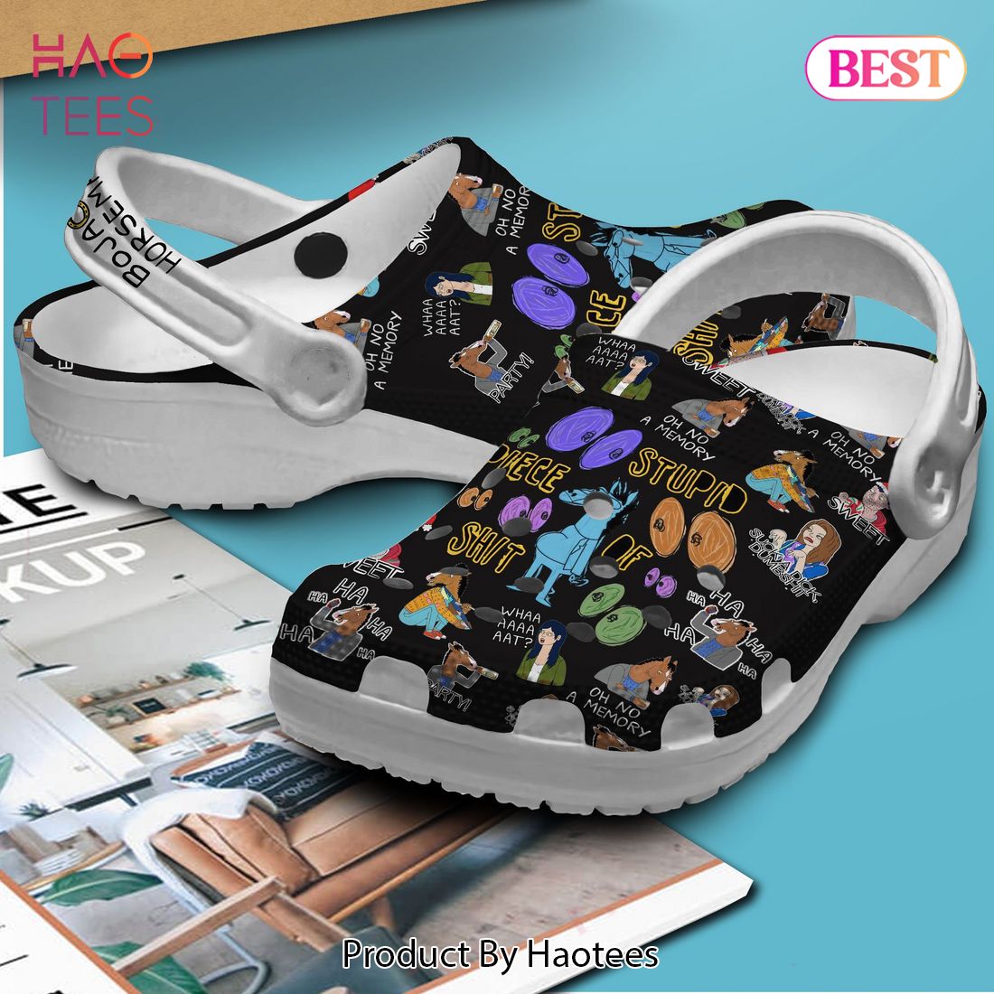 BoJack Horseman TV Series Crocs Crocband Clogs Shoes Comfortable For Men Women and Kids BoJack Horseman TV Series Crocs Crocband Clogs Shoes Comfortable For Men Women and Kids