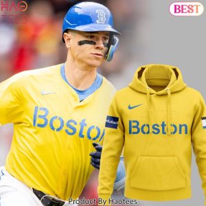 Boston Red Sox Baseball Team Yellow Uni Design Hoodie