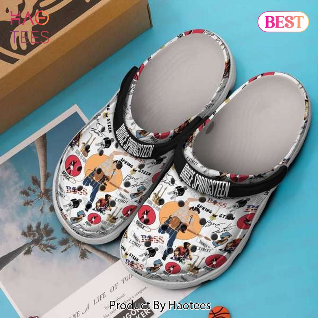Bruce Springsteen Music Crocs Crocband Clogs Shoes Comfortable For Men Women and Kids Bruce Springsteen Music Crocs Crocband Clogs Shoes Comfortable For Men Women and Kids
