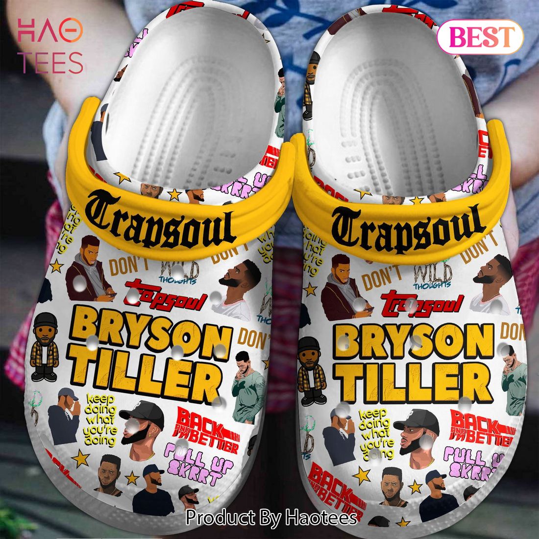 Bryson Tiller Music Crocs Crocband Clogs Shoes Comfortable For Men Women and Kids