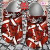 Custom Personalized Football Overlapping Clog Shoes Exclusive