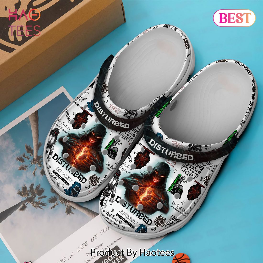 Disturbed Music Crocs Crocband Clogs Shoes Comfortable For Men Women and Kids Disturbed Music Crocs Crocband Clogs Shoes Comfortable For Men Women and Kids