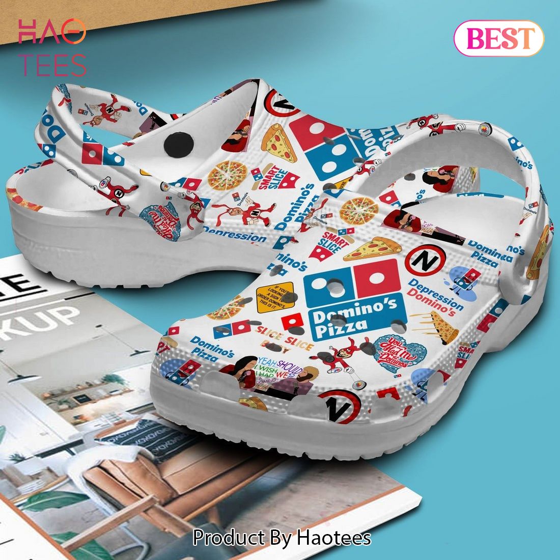 Domino's Pizza FoodCrocs Crocband Clogs Shoes Comfortable For Men Women and Kids Domino's Pizza FoodCrocs Crocband Clogs Shoes Comfortable For Men Women and Kids