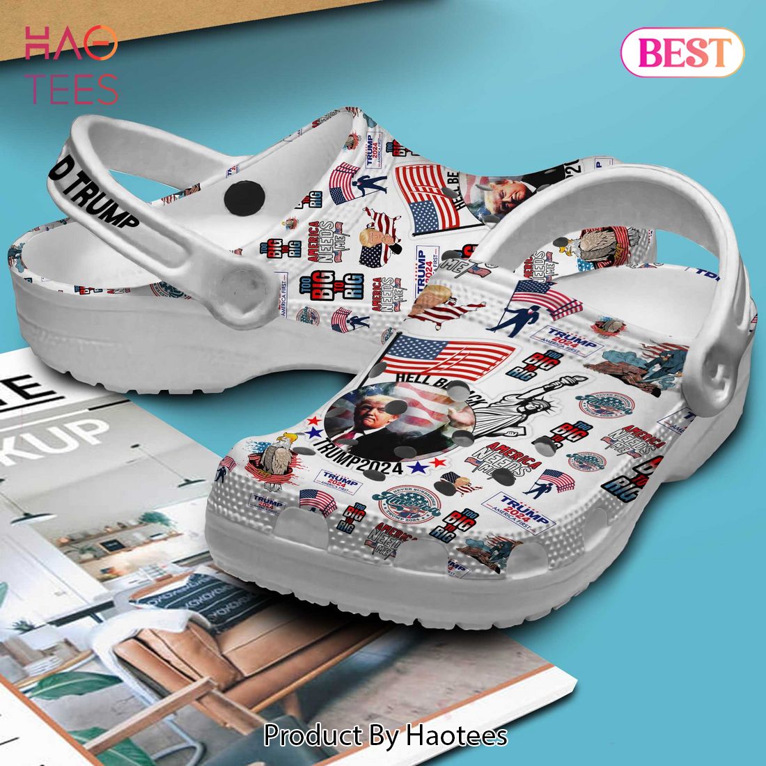 Donald Trump America First Crocs Crocband Clogs Shoes Comfortable For Men Women and Kids Donald Trump America First Crocs Crocband Clogs Shoes Comfortable For Men Women and Kids