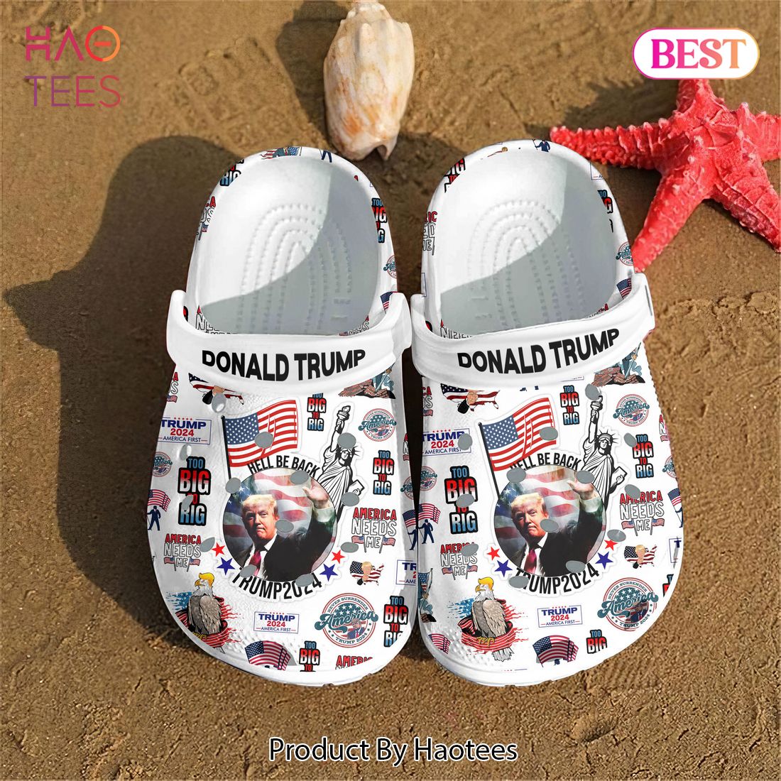Donald Trump America First Crocs Crocband Clogs Shoes Comfortable For Men Women and Kids Donald Trump America First Crocs Crocband Clogs Shoes Comfortable For Men Women and Kids