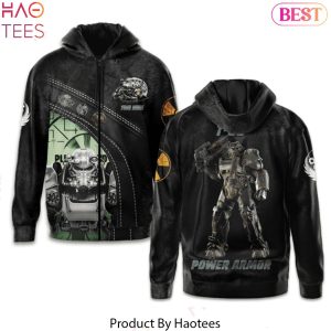 Fallout 76 Steel Dawn T-60 Power Armor Zip Hoodie