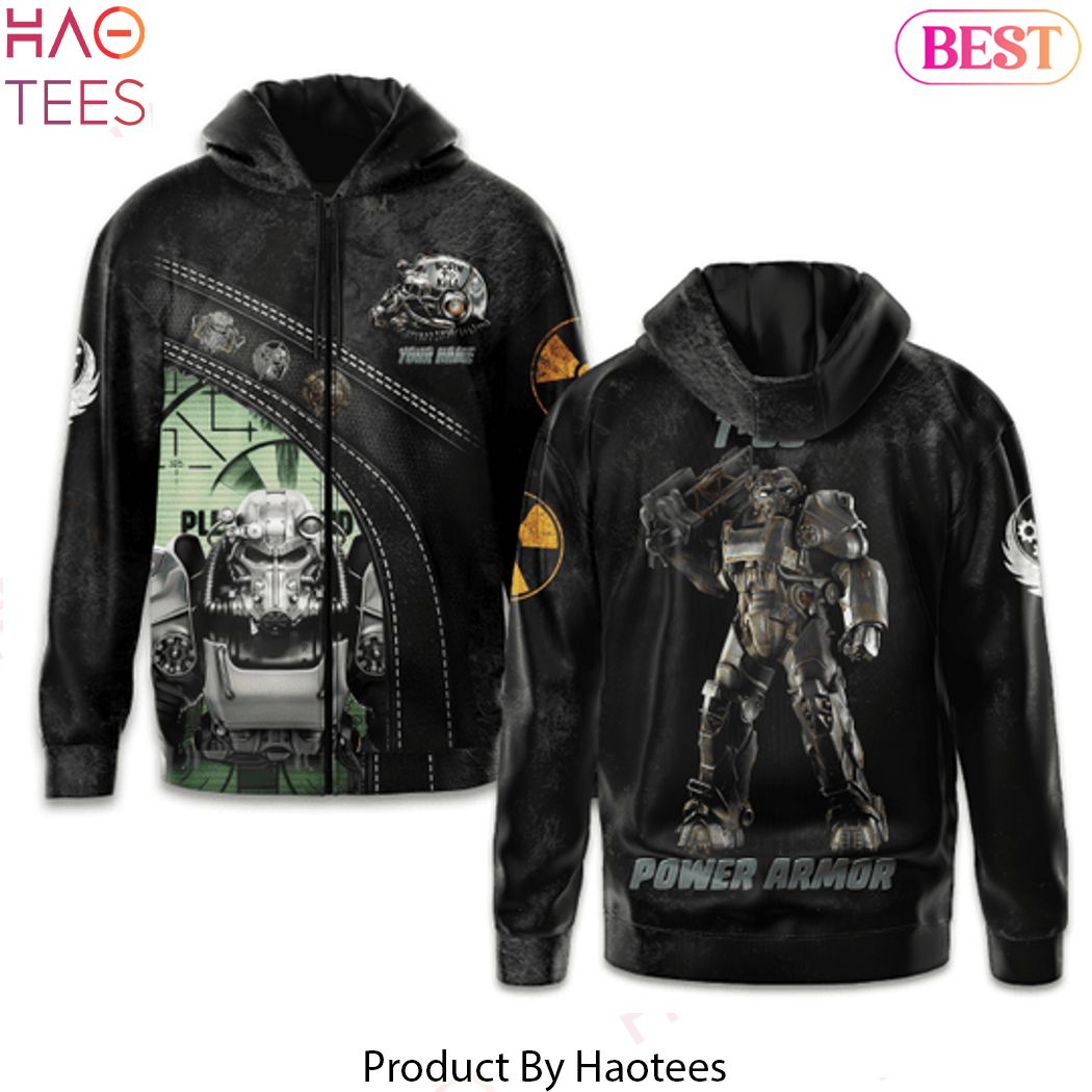 Fallout 76 Steel Dawn T-60 Power Armor Zip Hoodie Fallout 76 Steel Dawn T-60 Power Armor Zip Hoodie