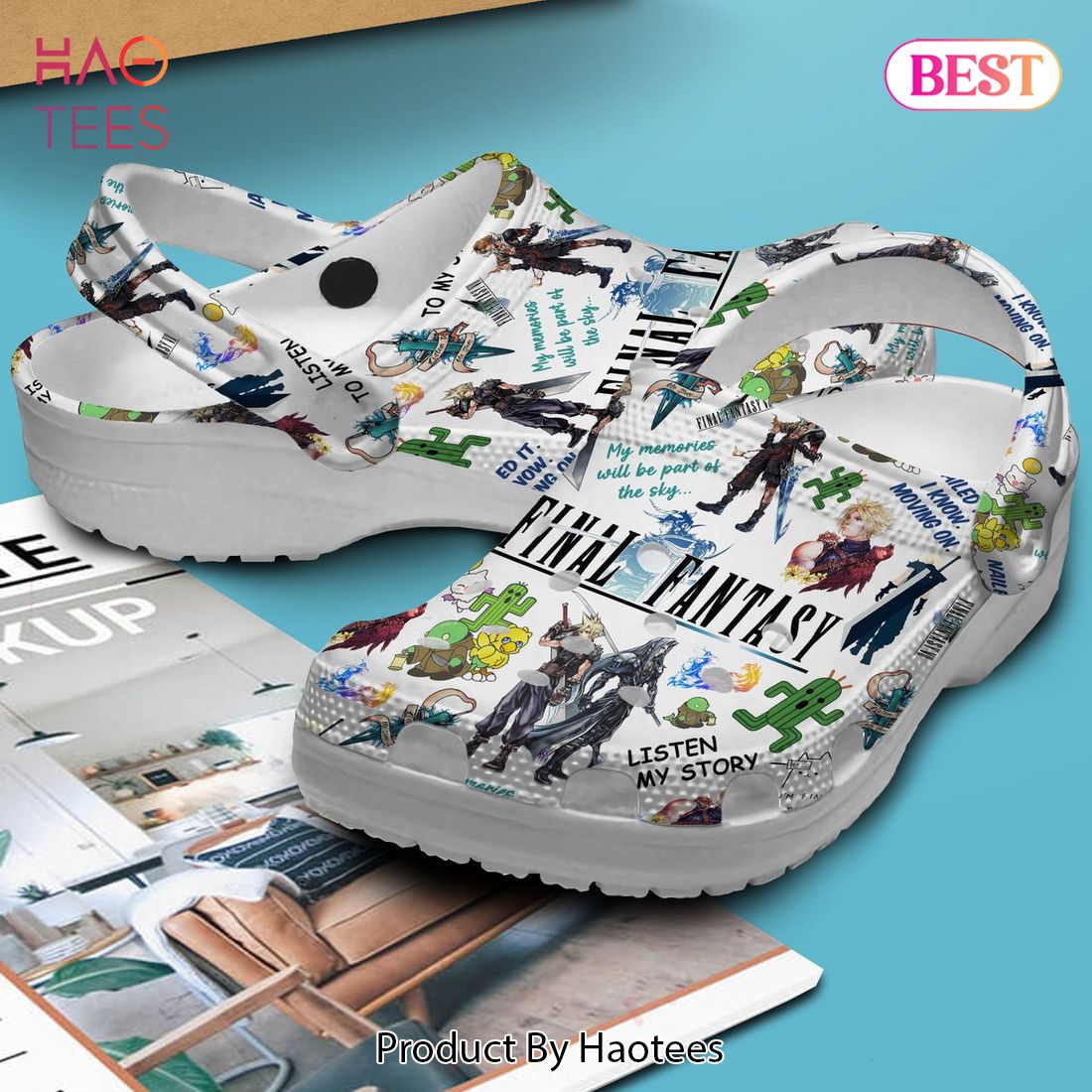 Final Fantasy Games Crocs Crocband Clogs Shoes Comfortable For Men Women and Kids Final Fantasy Games Crocs Crocband Clogs Shoes Comfortable For Men Women and Kids