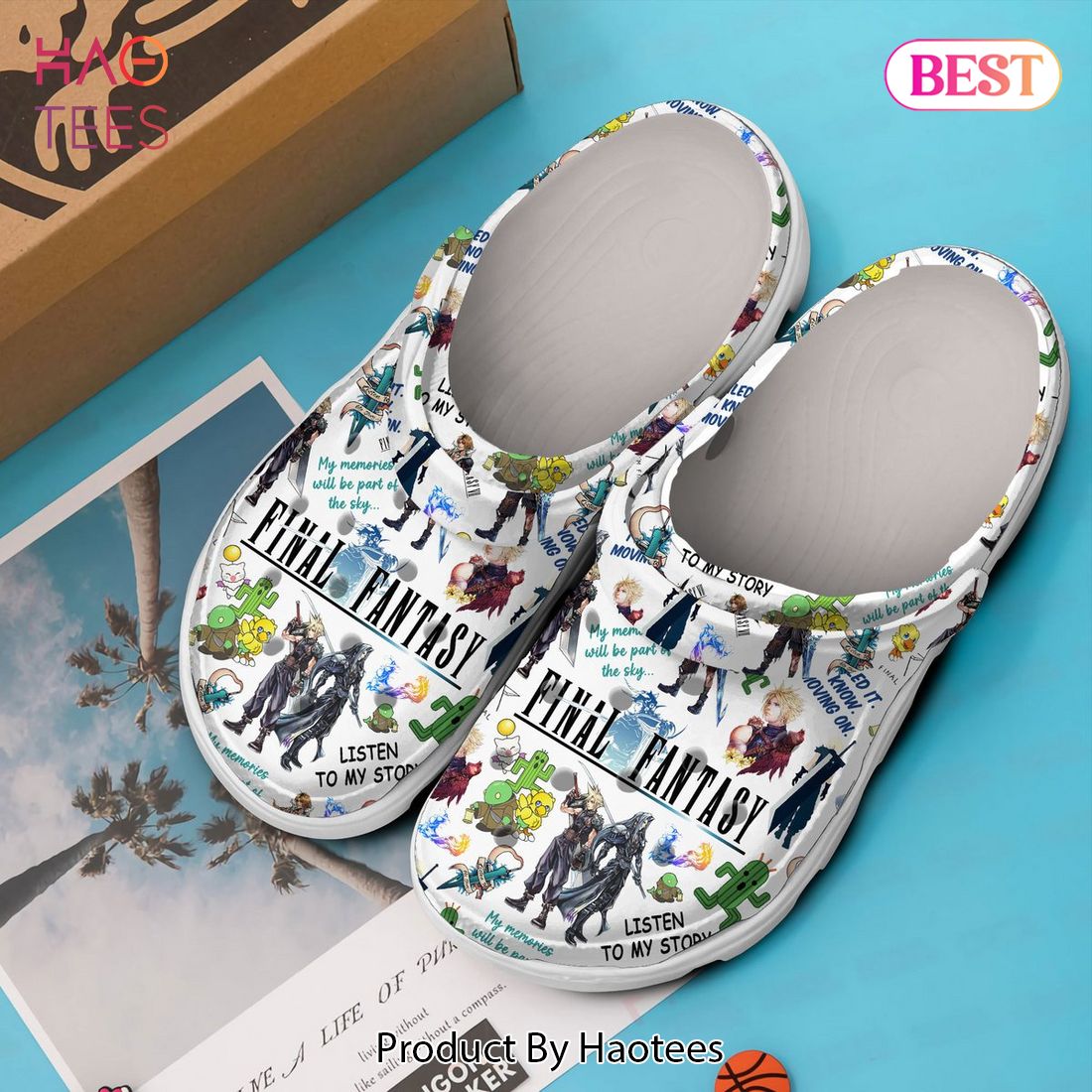 Final Fantasy Games Crocs Crocband Clogs Shoes Comfortable For Men Women and Kids Final Fantasy Games Crocs Crocband Clogs Shoes Comfortable For Men Women and Kids