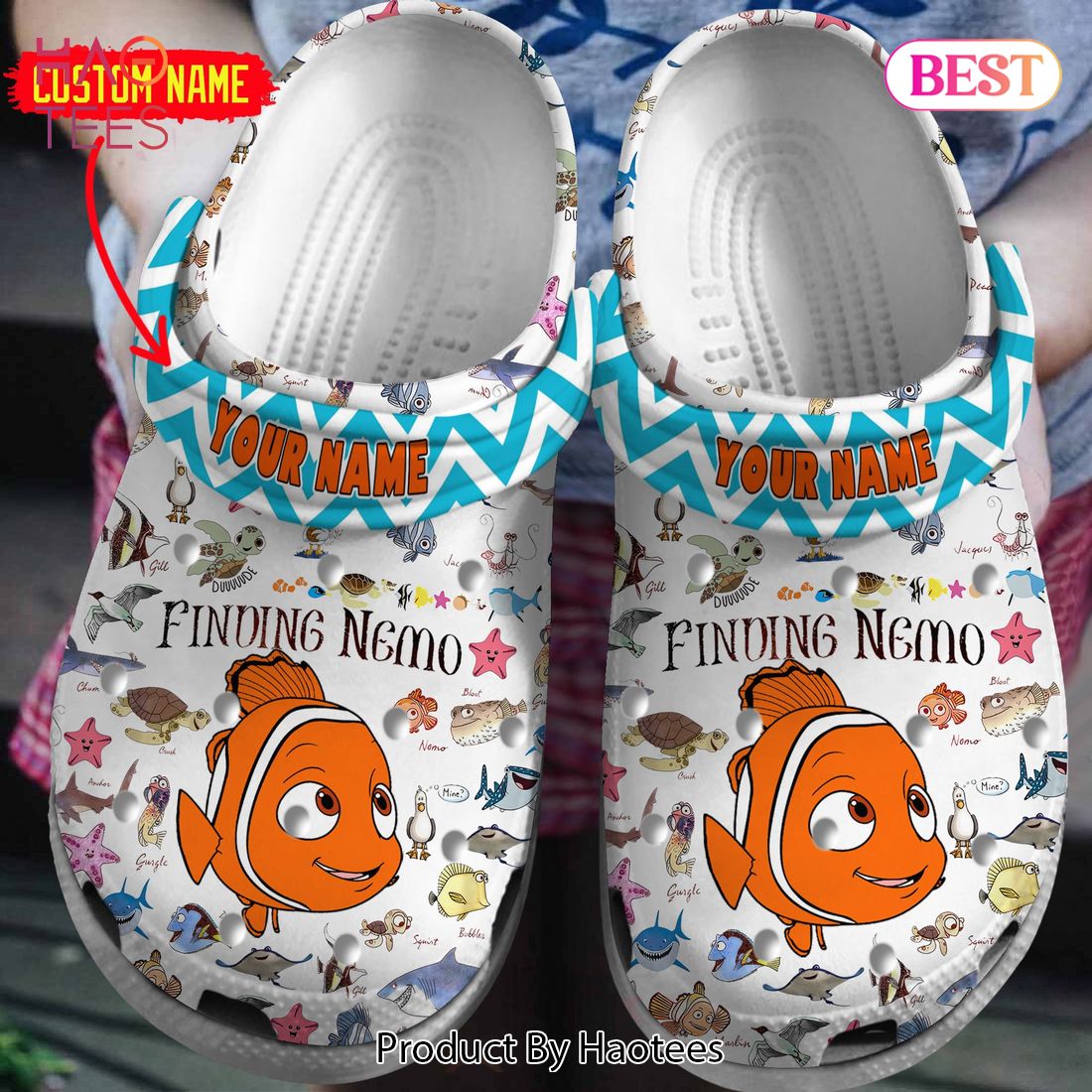Finding Nemo Cartoon Crocs Crocband Clogs Shoes Comfortable For Men Women and Kids
