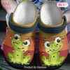 Frog Hippie Floral Sign 5 Gift For Lover Rubber clog Shoes Comfy Footwear Exclusive