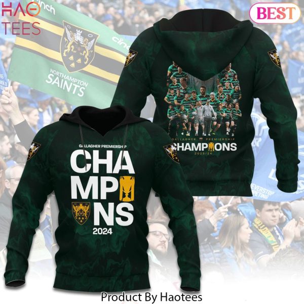 Gallagher Premiership Champions 2024 Northampton Saints Design Hoodie