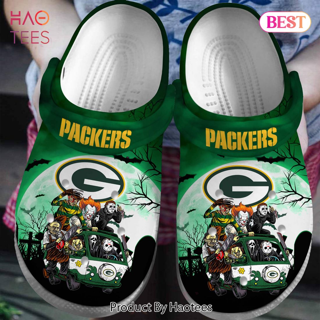 Green Bay Packers NFL Sport Crocs Crocband Clogs Shoes Comfortable For Men Women and Kids Exclusive