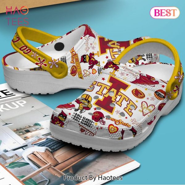 Iowa State Cyclones NCAA Sport Crocs Crocband Clogs Shoes Comfortable For Men Women and Kids