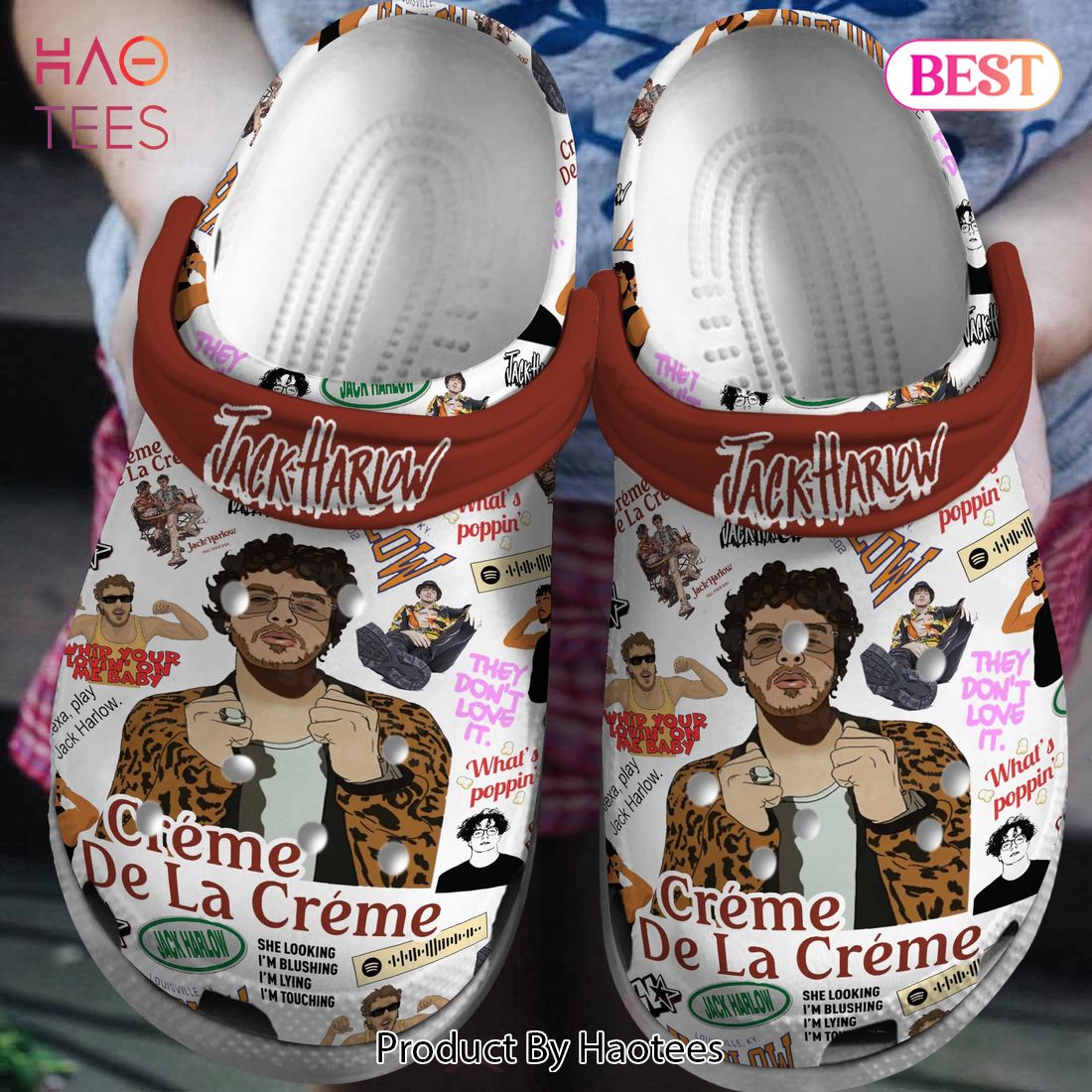 Jack Harlow Music Crocs Crocband Clogs Shoes Comfortable For Men Women and Kids