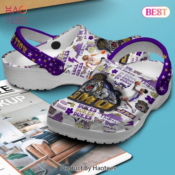 James Madison Dukes NCAA Sport Crocs Crocband Clogs Shoes Comfortable For Men Women and Kids