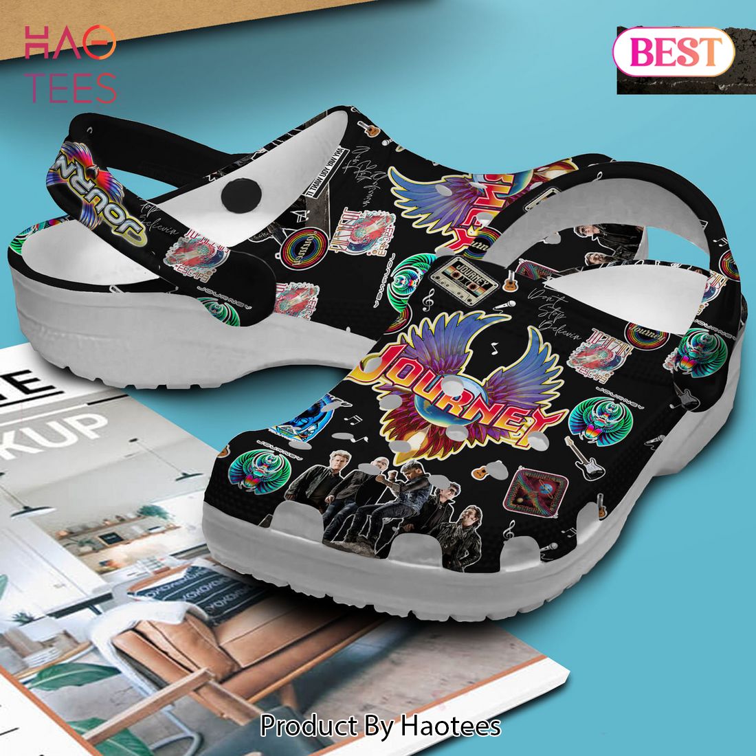 Journey Rock Band Music Crocs Crocband Clogs Shoes Comfortable For Men Women and Kids Journey Rock Band Music Crocs Crocband Clogs Shoes Comfortable For Men Women and Kids
