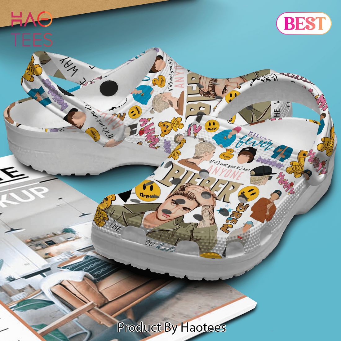 Justin Bieber Music Crocs Crocband Clogs Shoes Comfortable For Men Women and Kids Justin Bieber Music Crocs Crocband Clogs Shoes Comfortable For Men Women and Kids