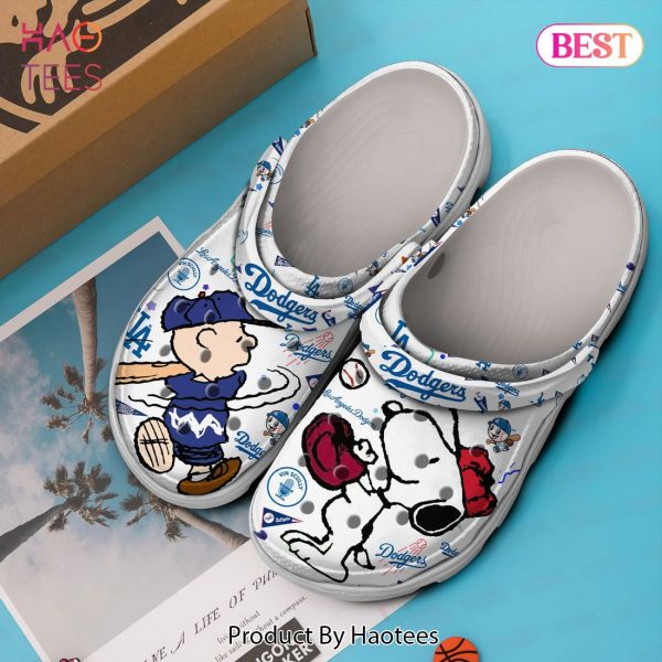 Los Angeles Dodgers And Snoopy Peanuts MLB Sport Cartoon Crocs Crocband Clogs Shoes Comfortable For Men Women and Kids Exclusive