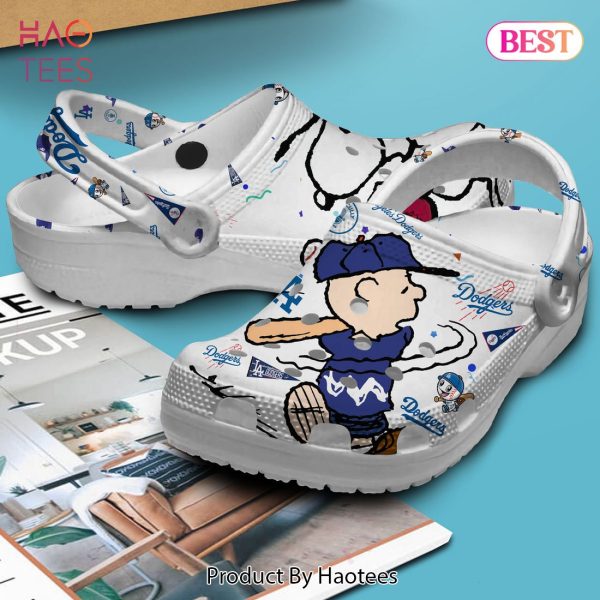 Los Angeles Dodgers And Snoopy Peanuts MLB Sport Cartoon Crocs Crocband Clogs Shoes Comfortable For Men Women and Kids Exclusive