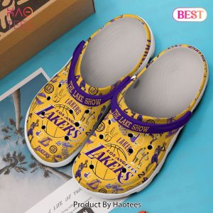 Los Angeles Lakers Basketball NBA Sport Crocs Crocband Clogs Shoes Comfortable For Men Women and Kids