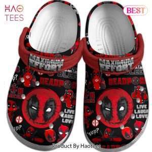 Maximum Effort Deadpool Movie Crocs Crocband Clogs Shoes Comfortable For Men Women and Kids