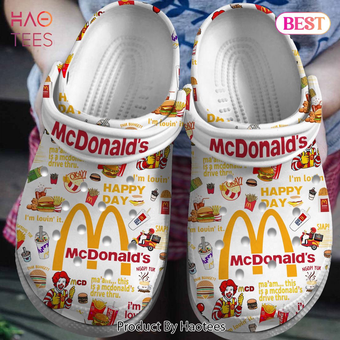 McDonald's Food Drink Crocs Crocband Clogs Shoes Comfortable For Men Women and Kids McDonald's Food Drink Crocs Crocband Clogs Shoes Comfortable For Men Women and Kids
