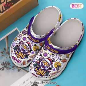 Merry Christmas LSU Tigers NCAA Sport Crocs Crocband Clogs Shoes Comfortable For Men Women and Kids